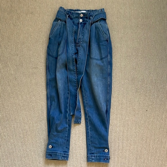 Something Navy June Tie Waist Denim - Picture 1 of 4